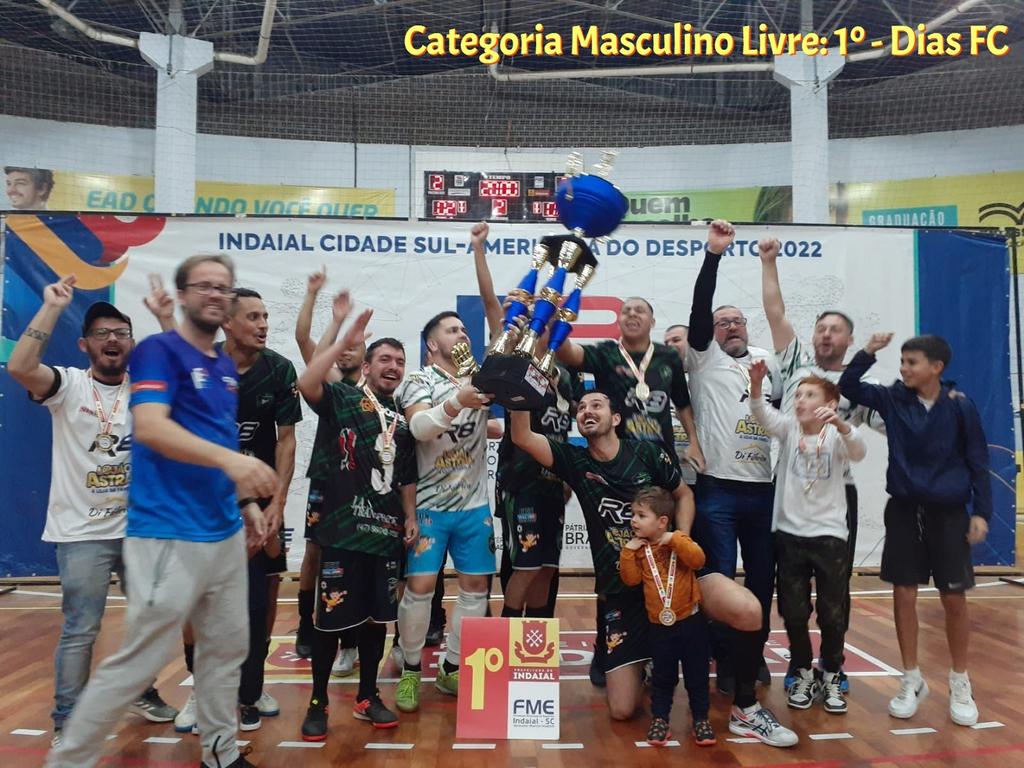 10° Campeonato Indaialense de Futsal chega ao fim com dez categorias disputadas 1 Dias Masculino Livre