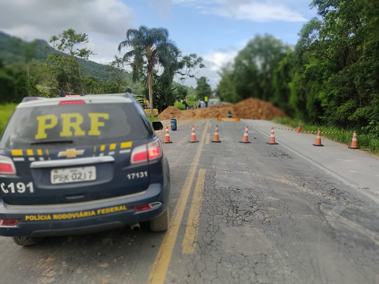 Trabalho de recuperação da BR 470, trecho Indaial 1 BR 470 Indaial 1