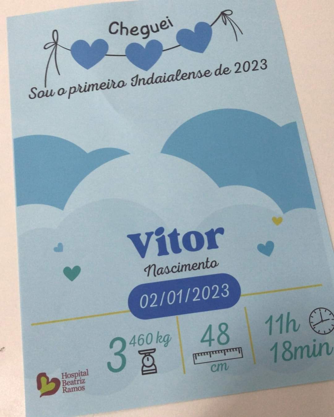 Nasceu hoje o primeiro Indaialense do ano 2023! 2 FB IMG 1672690533670