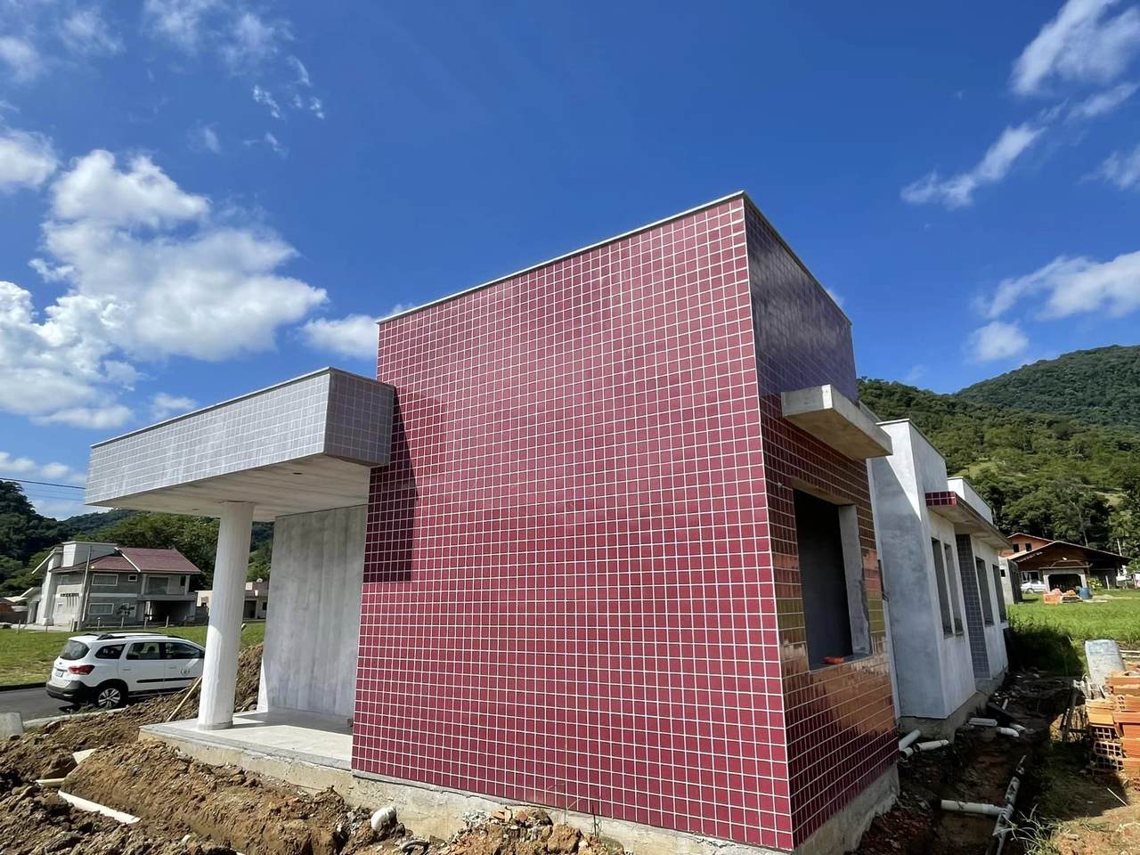 Obras do novo CRAS em Benedito Novo em fase final 1 CRAS Benedito Novo