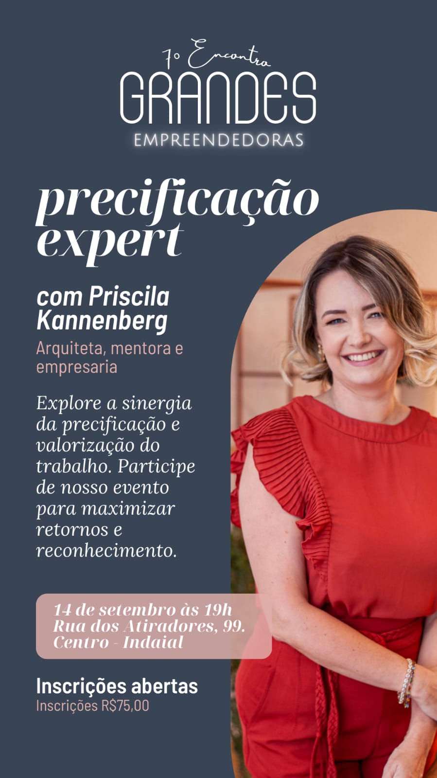 Grupo Grandes Empreendedoras realiza 7ª edição de 2023 com o tema “Precificação Inteligente” com a empreendedora Priscila Kannenberg 1 WhatsApp Image 2023 09 03 at 21.23.15