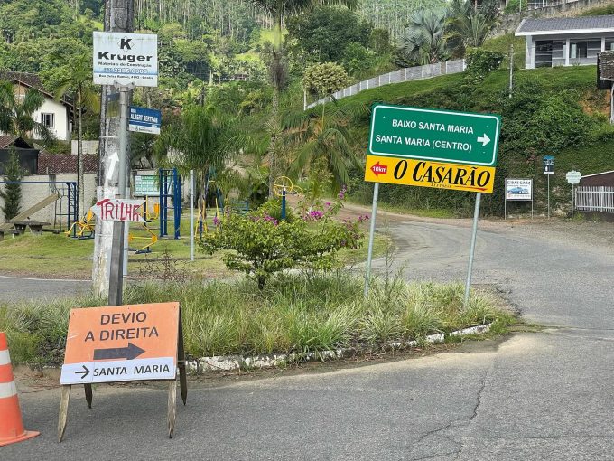 Interrupção Temporária do Acesso Principal em Benedito Novo para Recuperação Asfáltica 1 Rua BENEDITO NOVO