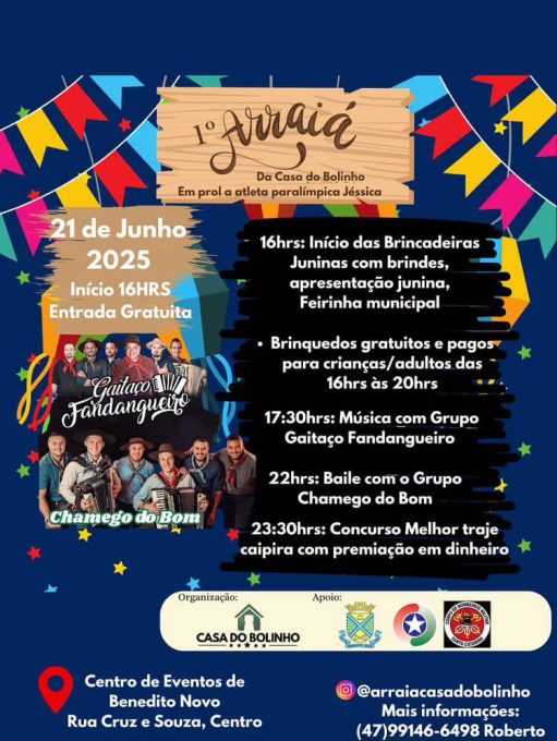 Festa Junina Solidária Apoia Paratleta Jéssica Michalack em Benedito Novo 2 WhatsApp Image 2025 06 20 at 14.16.31