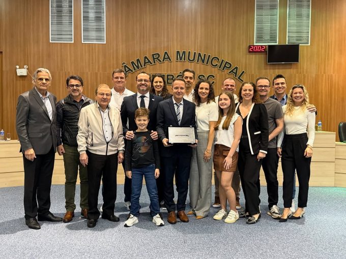 Fabiano Busnardo com amigos e familiares