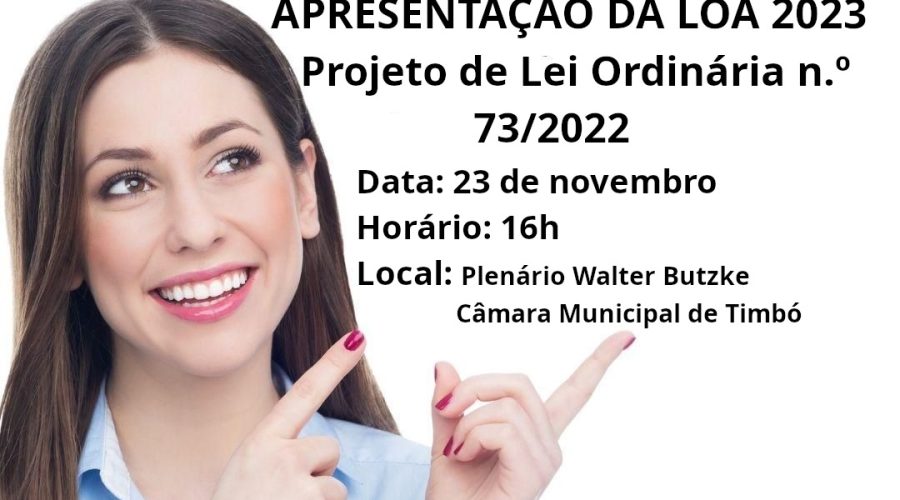 Divulgação Câmara de Timbó