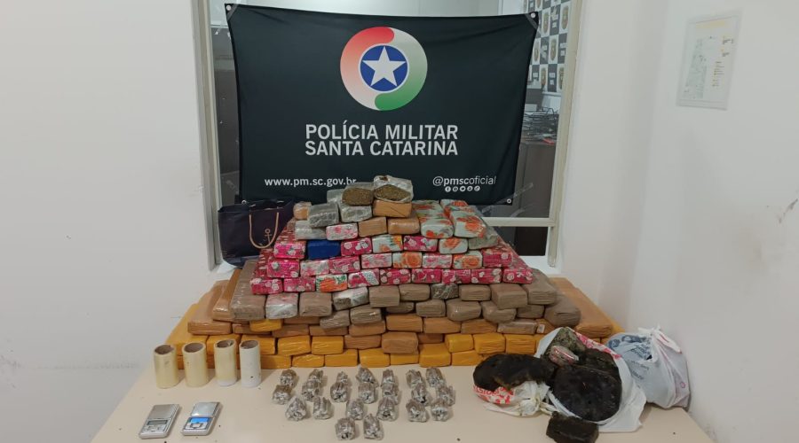 droga apreendida em Tubarão