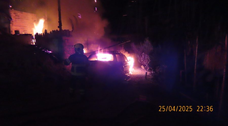 Casa incendiada em Blumenau