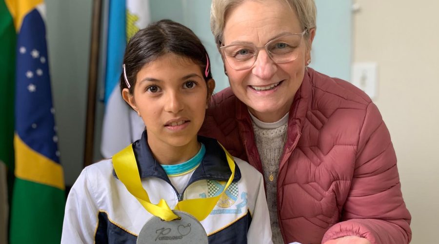 Aluna Jamile e Prefeita Arrabel